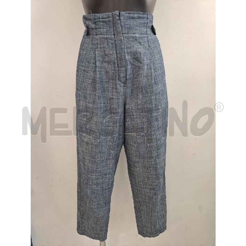 PANTALONE DONNA EMMA MARELLA BLU EFFETTO JEANS MISTO LINO | Mercatino dell'Usato Catanzaro 1