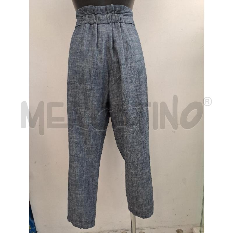 PANTALONE DONNA EMMA MARELLA BLU EFFETTO JEANS MISTO LINO | Mercatino dell'Usato Catanzaro 3