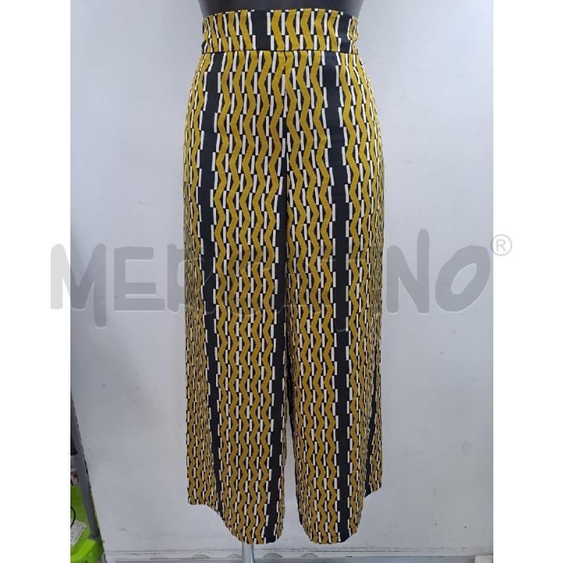 PANTALONE DONNA EMME NERO DISEGNI GIALLI  | Mercatino dell'Usato Catanzaro 1
