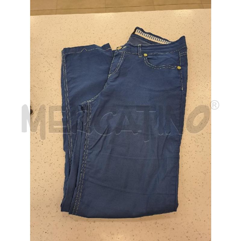 PANTALONE DONNA GATTINONI BLU BOTTONI VERDI CHIARO  | Mercatino dell'Usato Catanzaro 2