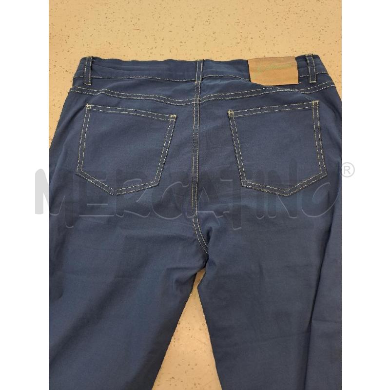 PANTALONE DONNA GATTINONI BLU BOTTONI VERDI CHIARO  | Mercatino dell'Usato Catanzaro 3