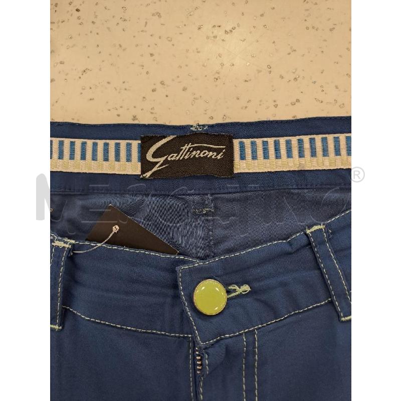 PANTALONE DONNA GATTINONI BLU BOTTONI VERDI CHIARO  | Mercatino dell'Usato Catanzaro 4