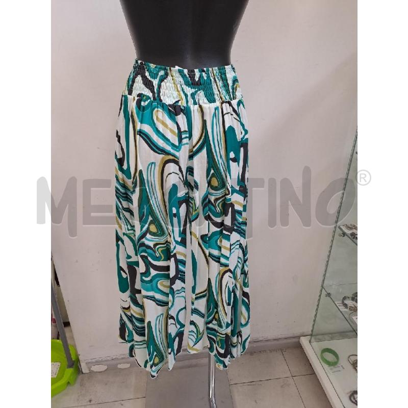 PANTALONE DONNA KORAKORUM BIANCO DISEGNI VERDI | Mercatino dell'Usato Catanzaro 3