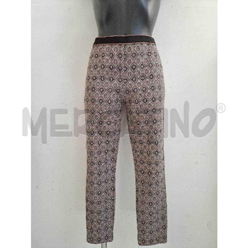 PANTALONE DONNA MALIPARMI GRIIGO ROMBI MARRONI MISTO COTONE | Mercatino dell'Usato Catanzaro 1