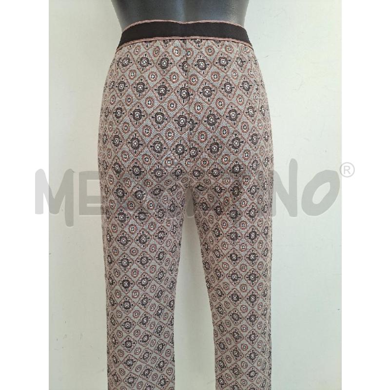 PANTALONE DONNA MALIPARMI GRIIGO ROMBI MARRONI MISTO COTONE | Mercatino dell'Usato Catanzaro 3