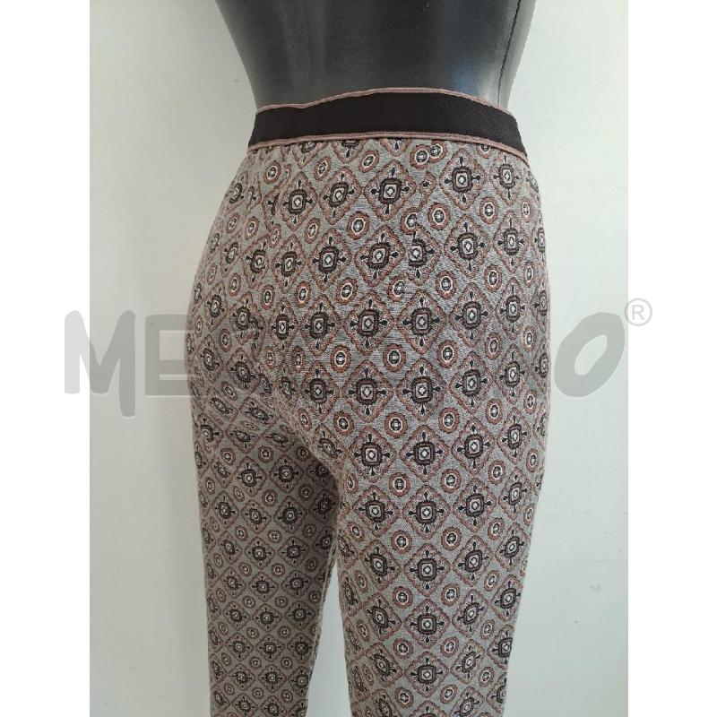 PANTALONE DONNA MALIPARMI GRIIGO ROMBI MARRONI MISTO COTONE | Mercatino dell'Usato Catanzaro 4