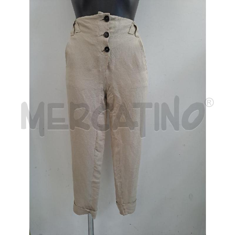 PANTALONE DONNA MAX&CO BEIGE BOTTONI LINO | Mercatino dell'Usato Catanzaro 1