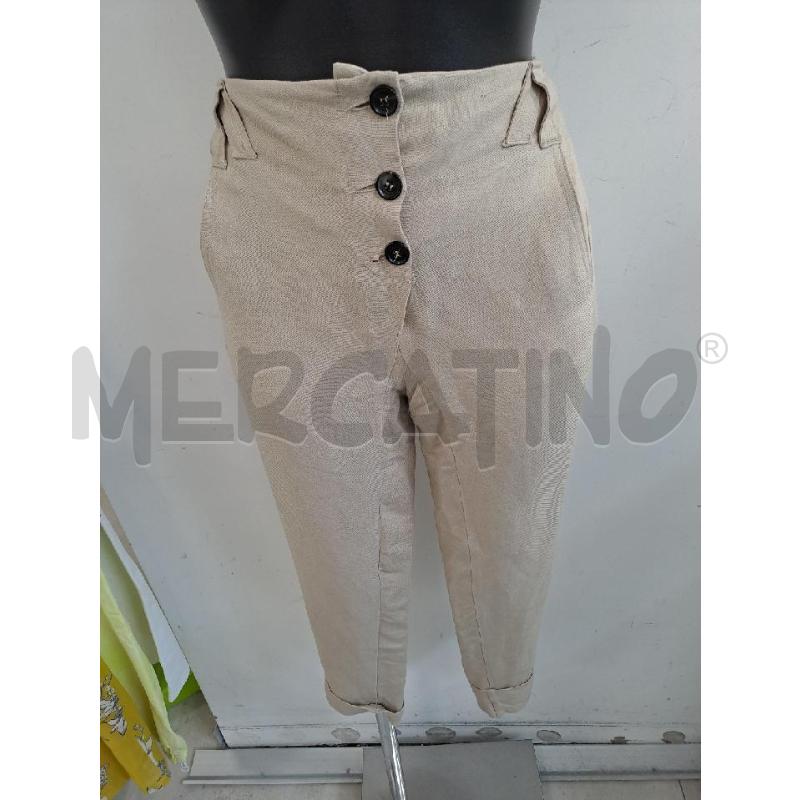PANTALONE DONNA MAX&CO BEIGE BOTTONI LINO | Mercatino dell'Usato Catanzaro 2