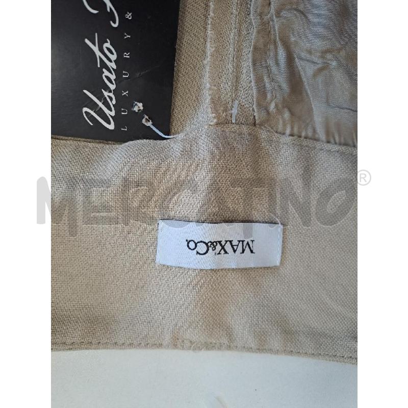 PANTALONE DONNA MAX&CO BEIGE BOTTONI LINO | Mercatino dell'Usato Catanzaro 4