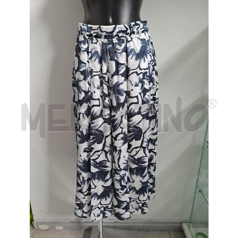 PANTALONE DONNA MAX&CO FIORI BIANCO BLU  | Mercatino dell'Usato Catanzaro 1