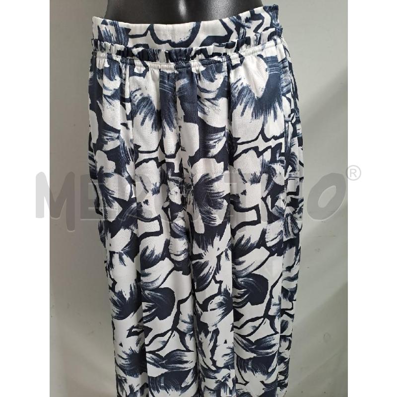 PANTALONE DONNA MAX&CO FIORI BIANCO BLU  | Mercatino dell'Usato Catanzaro 2
