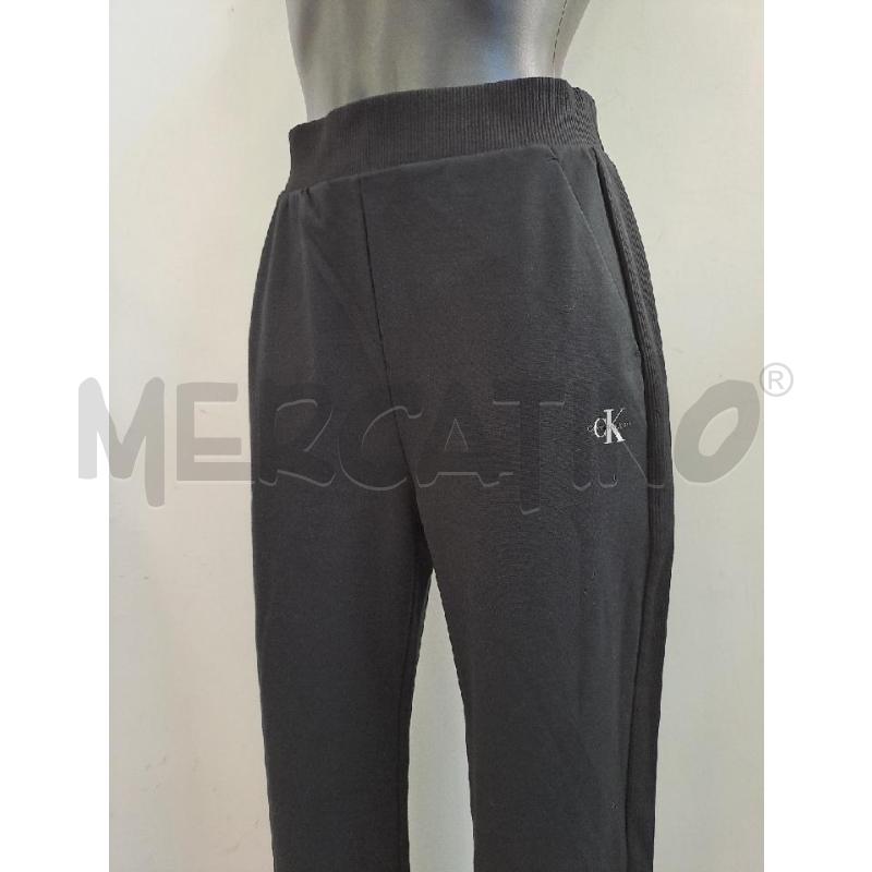 PANTALONE DONNA TUTA CALVIN KLEIN NERO LOGO BAINCO  | Mercatino dell'Usato Catanzaro 2