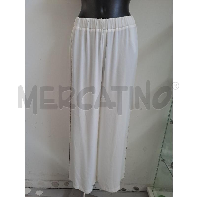 PANTALONE DONNA TWIN SET BIANCO VELATO BORDO STRASS | Mercatino dell'Usato Catanzaro 1