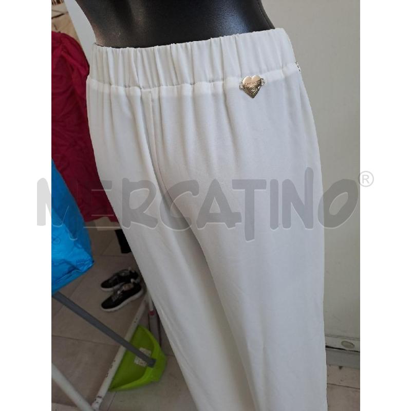 PANTALONE DONNA TWIN SET BIANCO VELATO BORDO STRASS | Mercatino dell'Usato Catanzaro 3