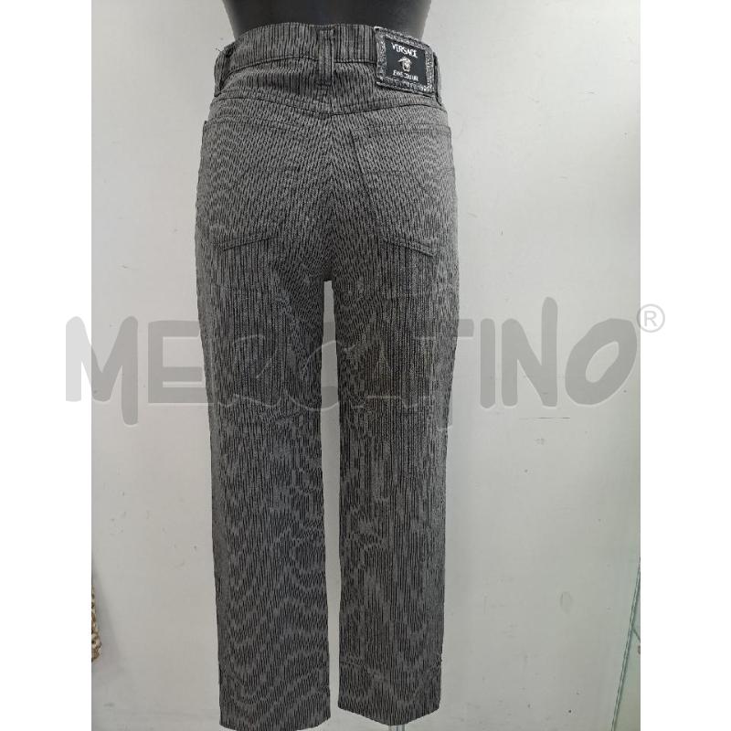 PANTALONE DONNA VERSACE JEANS COUTURE GRIGIO RIGHE NERO | Mercatino dell'Usato Catanzaro 3