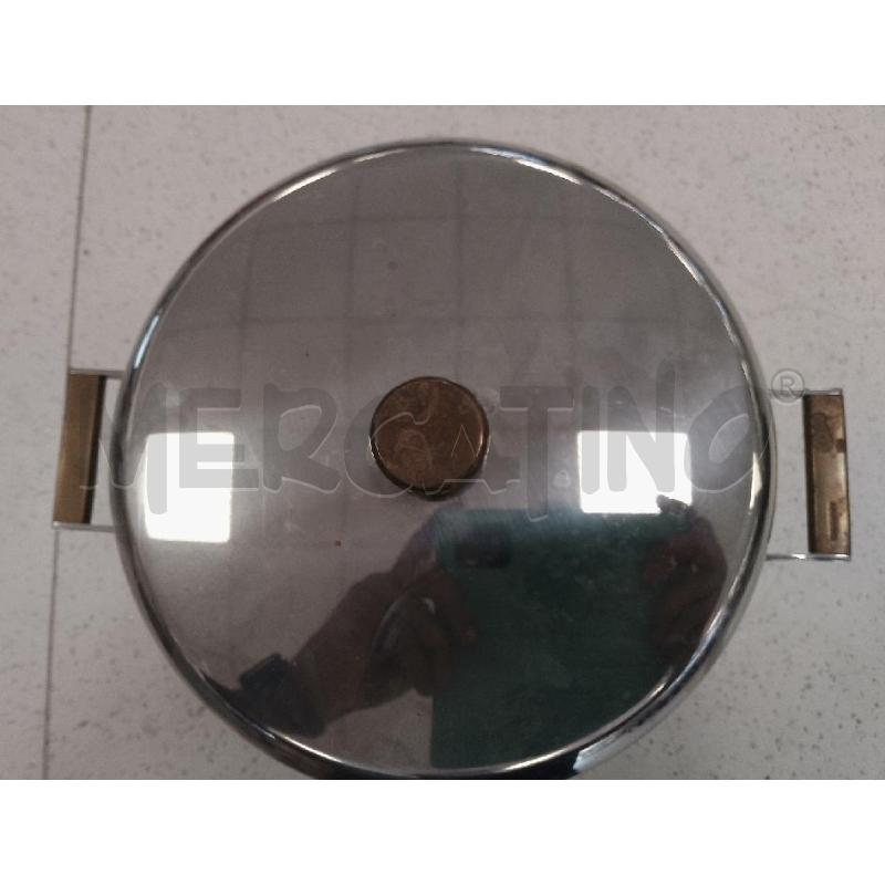 PENTOLA SAMBONET ACCIAIO E OTTONE 24 CM CON COPERCHIO | Mercatino dell'Usato Catanzaro 1