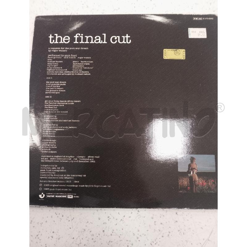 PINK FLOYD THE FINAL CUT LP 1983 | Mercatino dell'Usato Catanzaro 2