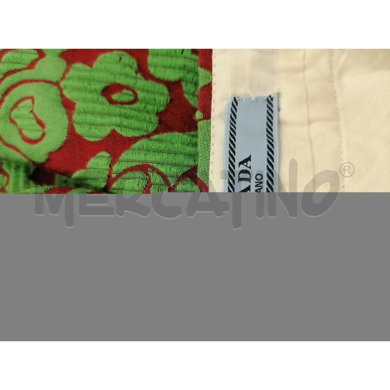 PINOCCHIETTO DONNA PRADA ROSSO RUGGINE FIORI VERDE | Mercatino dell'Usato Catanzaro 2