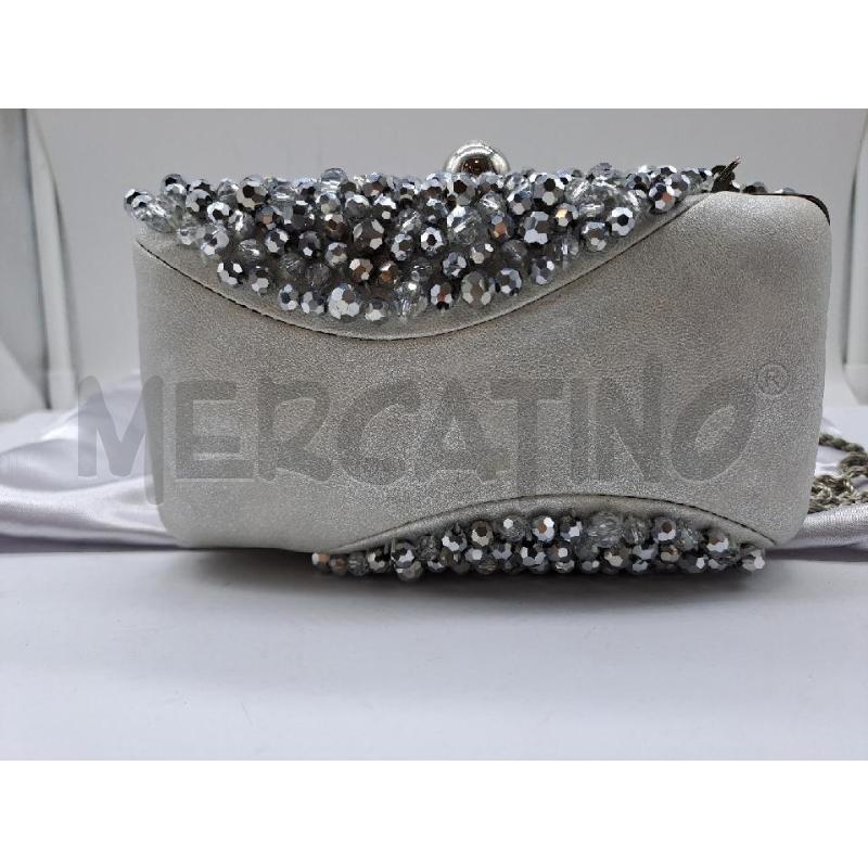POCHETTE CHIARA P ARGENTATA PERLINE  | Mercatino dell'Usato Catanzaro 1