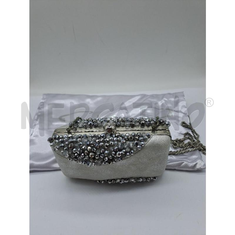 POCHETTE CHIARA P ARGENTATA PERLINE  | Mercatino dell'Usato Catanzaro 2