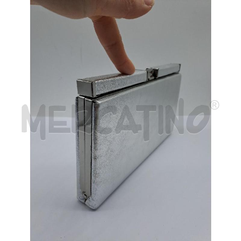 POCHETTE LUCIANO BARACHINI ARGENTATO RETTANGOLARE  | Mercatino dell'Usato Catanzaro 2