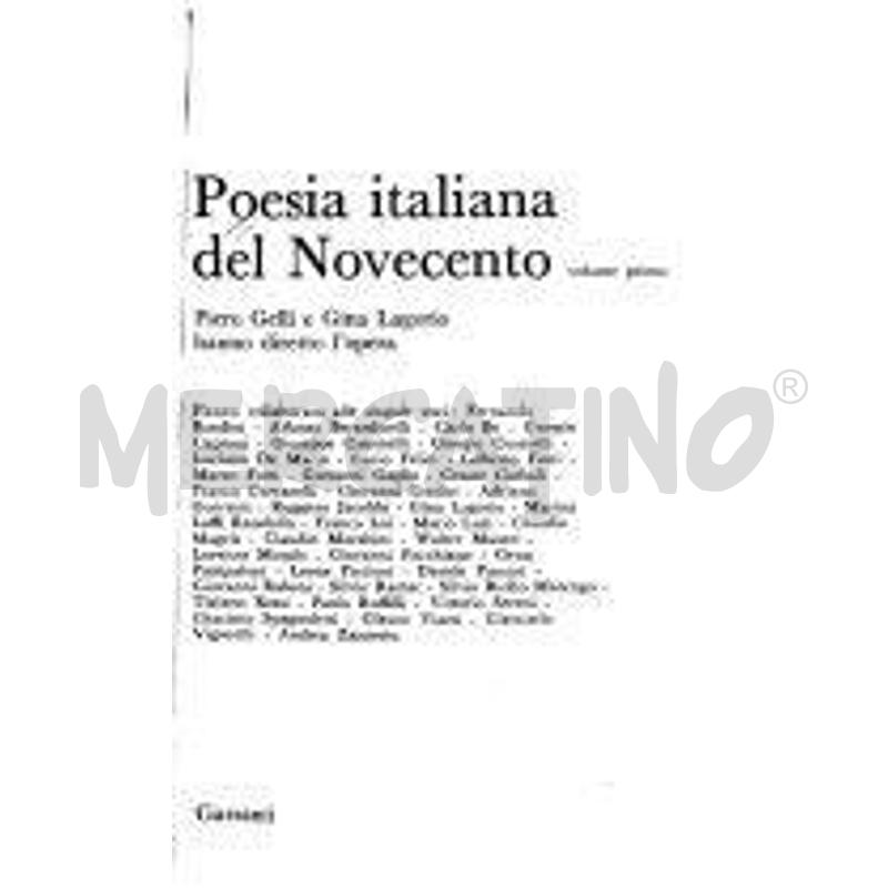 POESIA ITALIANA DEL NOVECENTO | Mercatino dell'Usato Catanzaro 1