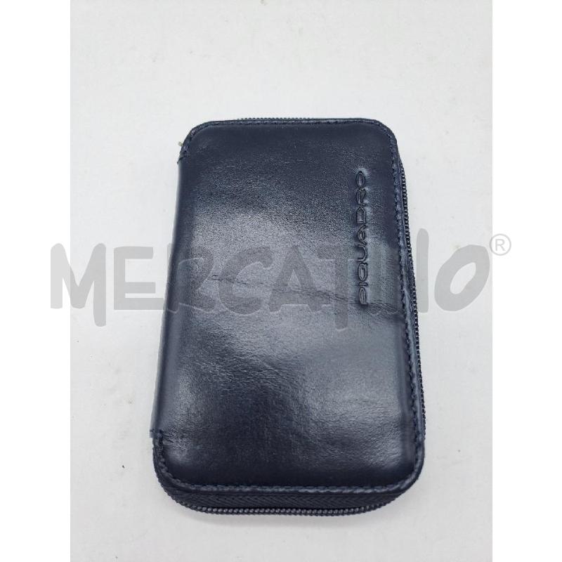 PORTA FOGLIO PELLE PIQUADRO BLU  | Mercatino dell'Usato Catanzaro 1