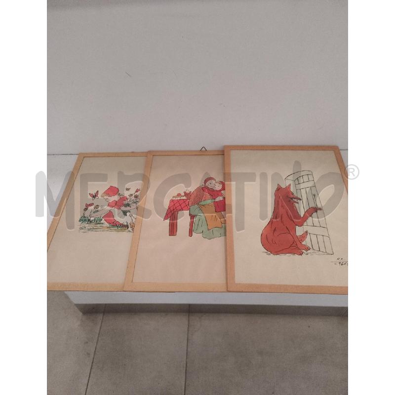 QUADRETTO PZ9 LITOGRAFIA STORIA DA CAPUCCETTO ROSSO  | Mercatino dell'Usato Catanzaro 3