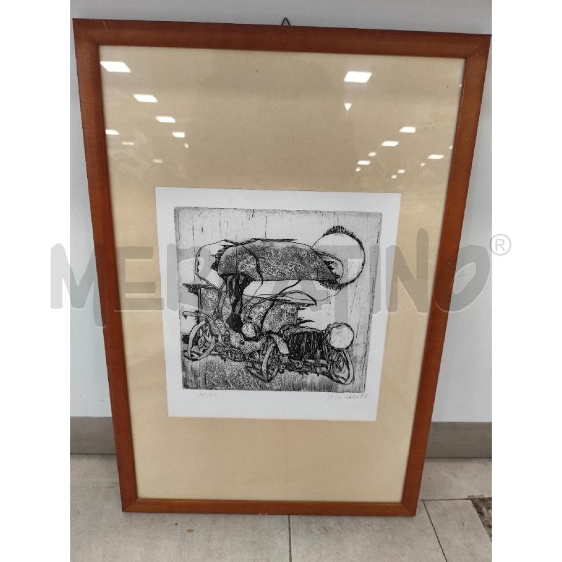 QUADRO ACQUAFORTE ACQUATINTA ARMANDO BURATTI AUTO | Mercatino dell'Usato Catanzaro 1