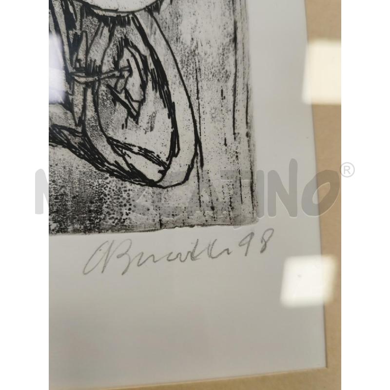 QUADRO ACQUAFORTE ACQUATINTA ARMANDO BURATTI AUTO | Mercatino dell'Usato Catanzaro 3