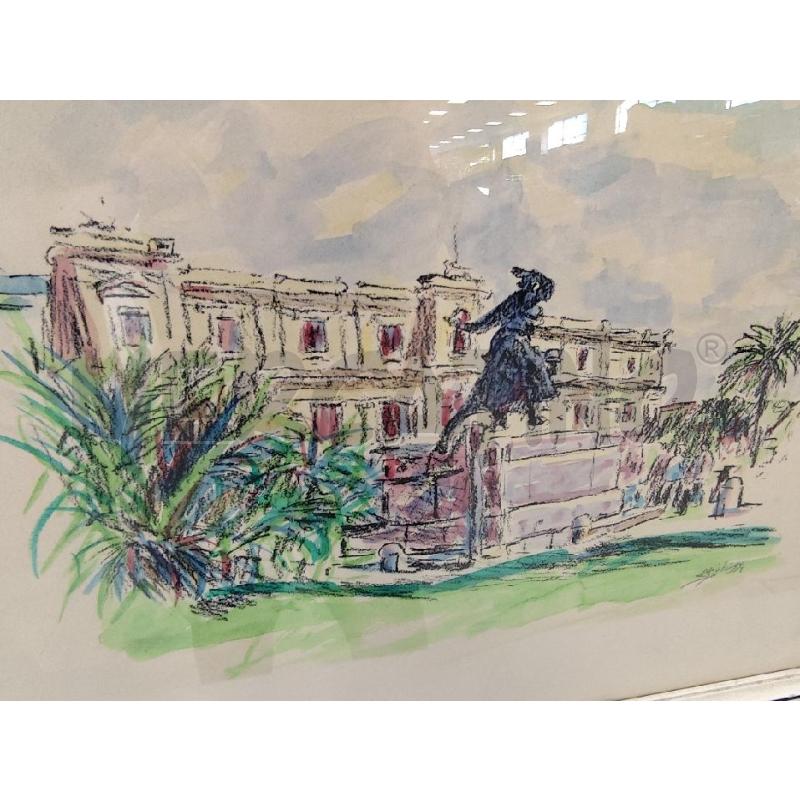QUADRO MIGLIETTA MONUMENTO TRIBUNALE ACQUERELLO | Mercatino dell'Usato Catanzaro 2