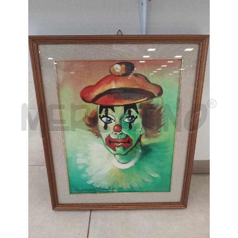 QUADRO ROMANO MUSSOLINI PAGLIACCIO CORNICE IN LEGNO  | Mercatino dell'Usato Catanzaro 1