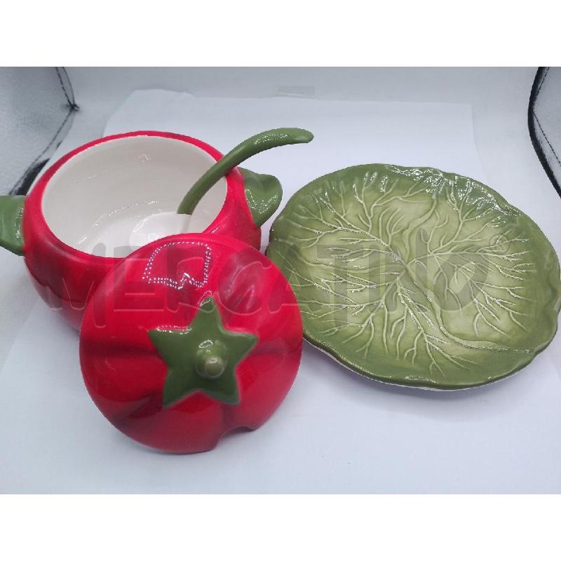 SALSIERA ANDREA FONTEBASSO POMODORO CERAMICA | Mercatino dell'Usato Catanzaro 2