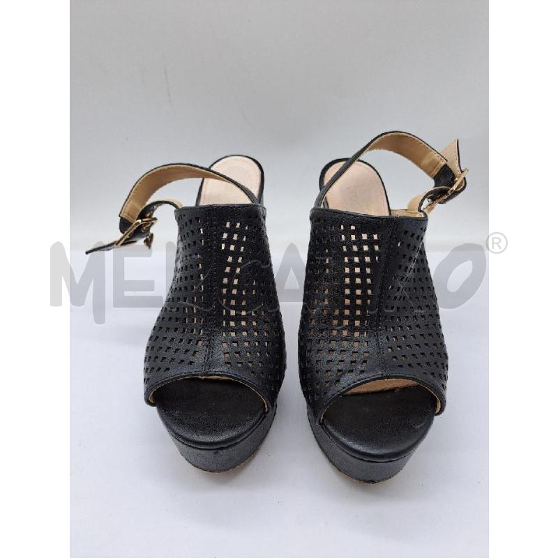 SANDALI DONNA BRACCIALINI FASCIA LARGA TRAFORATO NERO | Mercatino dell'Usato Catanzaro 1