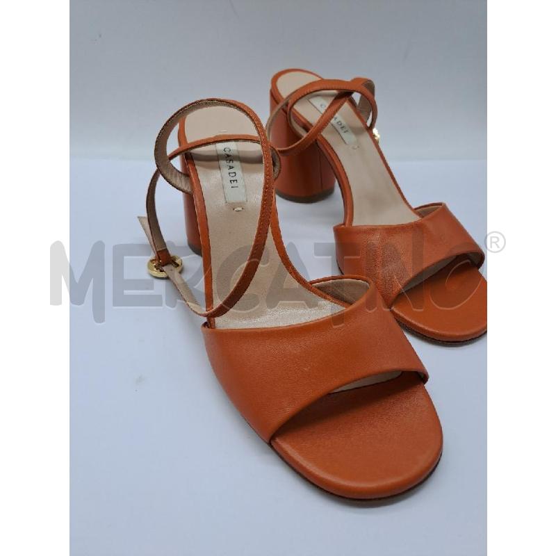 SANDALI DONNA CASADEI ARANCIONE TACCO CILINDRICO | Mercatino dell'Usato Catanzaro 3