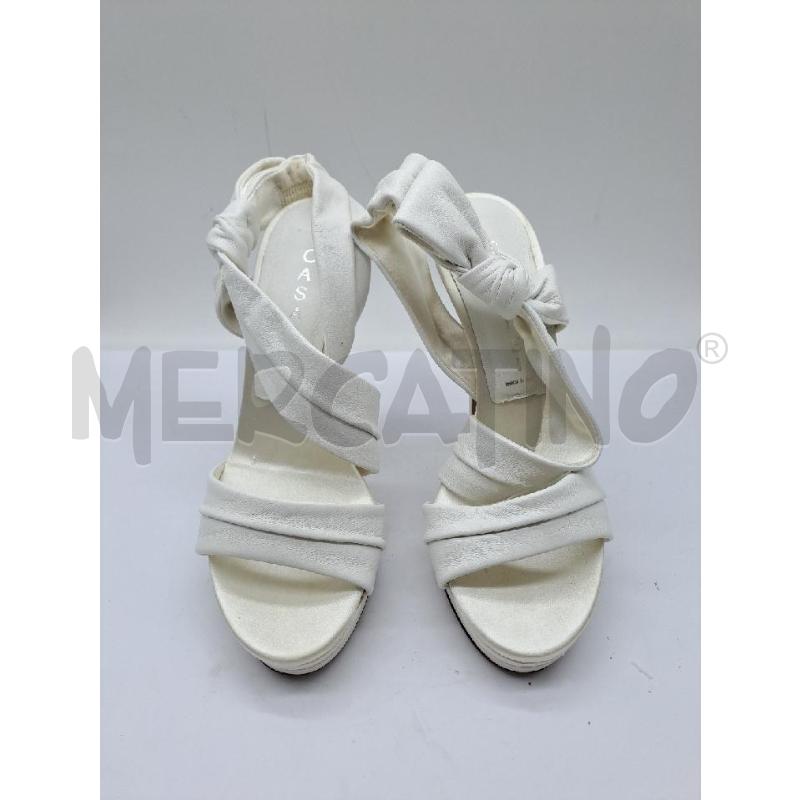 SANDALI DONNA CASADEI BIANCO FASCIA NODO LATERALE | Mercatino dell'Usato Catanzaro 1