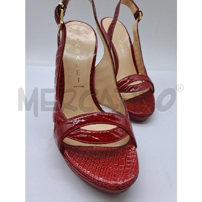 SANDALI DONNA CASADEI VERNICE COCCO  | Mercatino dell'Usato Catanzaro 3