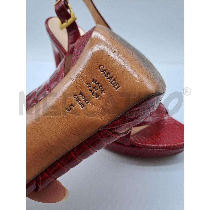 SANDALI DONNA CASADEI VERNICE COCCO  | Mercatino dell'Usato Catanzaro 4