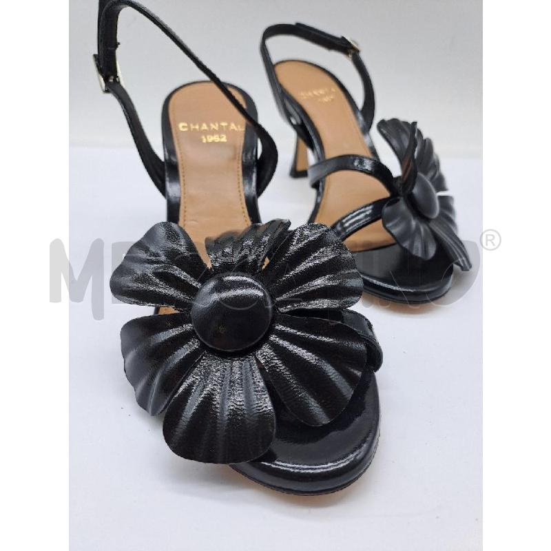 SANDALI DONNA CHANTAL NERO FIORE | Mercatino dell'Usato Catanzaro 3