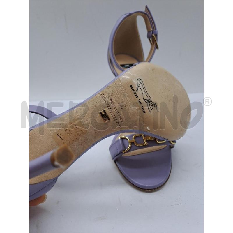 SANDALI DONNA ELISABETTA FRANCHI LILLA FIBBIA DORATA CINTURINO | Mercatino dell'Usato Catanzaro 4