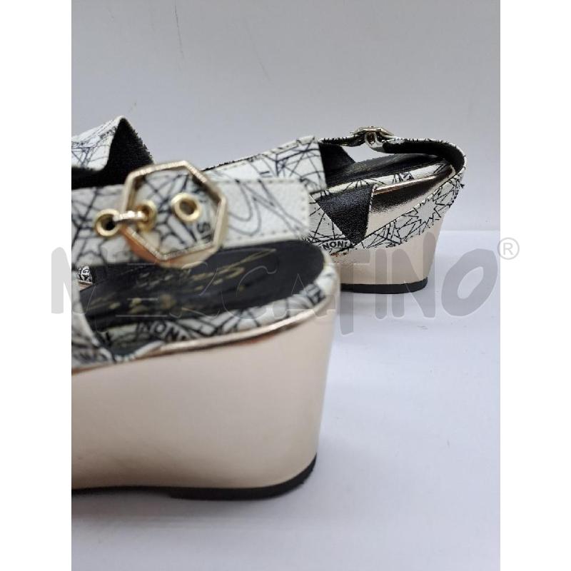 SANDALI DONNA GATTINONI BIANCO NERO  | Mercatino dell'Usato Catanzaro 2