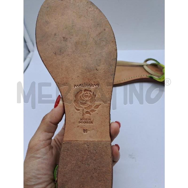 SANDALI DONNA INFRADITO MALIPARMI PERLINE VERDE | Mercatino dell'Usato Catanzaro 4