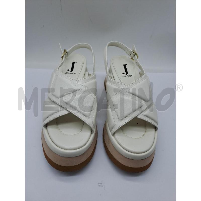 SANDALI DONNA JEANNOT FASCIA BIANCA | Mercatino dell'Usato Catanzaro 1