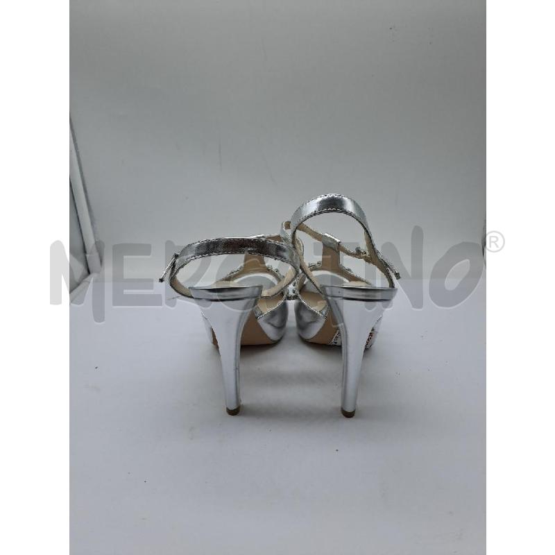 SANDALI DONNA LUCIANO BARACHINI ARGENTATO STRASS | Mercatino dell'Usato Catanzaro 4