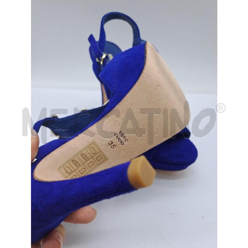 SANDALI DONNA LUCIANO BARACHINI BLU ELETTRICO PIETRE VERDI AZZURRO | Mercatino dell'Usato Catanzaro 4