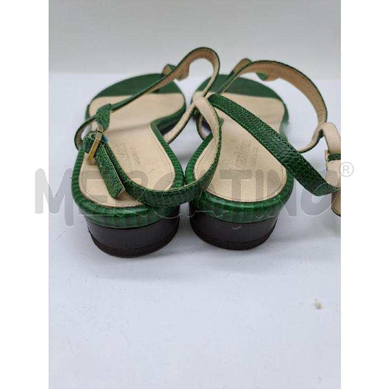 SANDALI DONNA MAXMARA VERDE PITONATO TACCO BASSO | Mercatino dell'Usato Catanzaro 3