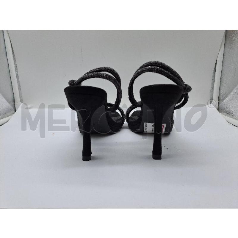 SANDALI DONNA MENBUR NERO FASCIA BRILLANTINATA  | Mercatino dell'Usato Catanzaro 4