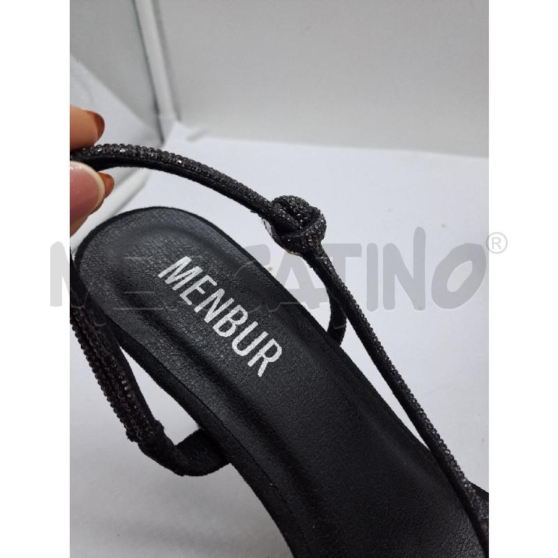 SANDALI DONNA MENBUR NERO FASCIA BRILLANTINATA  | Mercatino dell'Usato Catanzaro 5