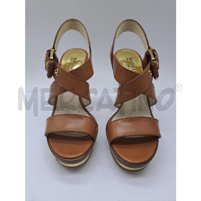 SANDALI DONNA MICHAEL KORS CAMMELLO INTRECCIO DETTAGLIO DORATO | Mercatino dell'Usato Catanzaro 1