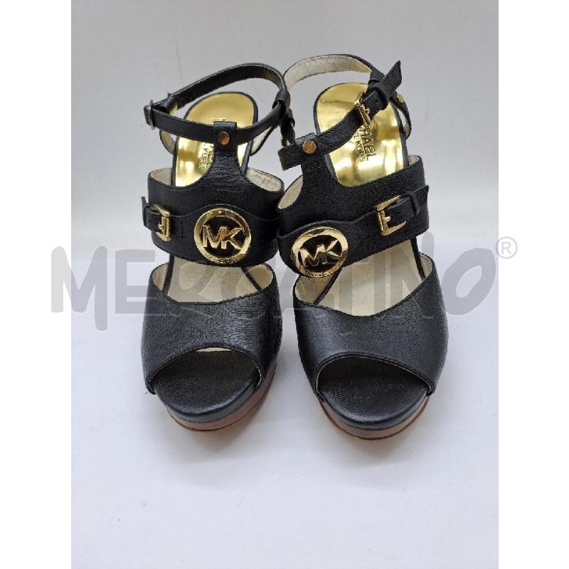 SANDALI DONNA MICHAEL KORS NERO TACCO LEGNO | Mercatino dell'Usato Catanzaro 1
